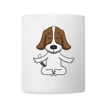 Yoga Dog Basset Hound - Mug - white - Front