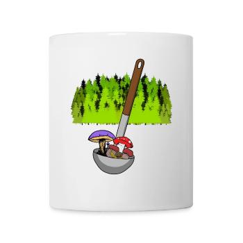 Wald Küche Pilze Suppenkelle Suppe Gourmet Giftig - Tasse - Weiß - Vorne