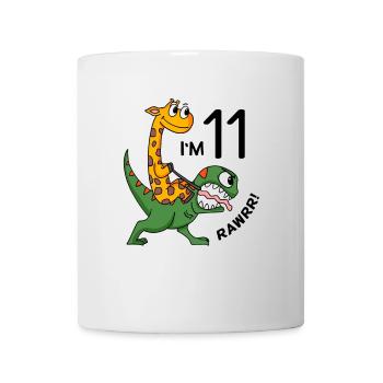 11 birthday boy - 11 years Dino Giraffe - Mug - white - Front