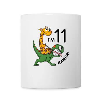 11 birthday boy - 11 years Dino Giraffe - Mug - white - Front