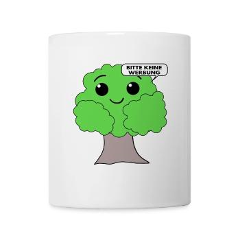 Briefkasten Aufkleber Bitte keine Werbung - Tasse - Weiß - Vorne