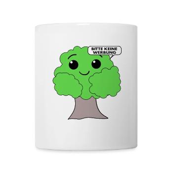 Briefkasten Aufkleber Bitte keine Werbung - Tasse - Weiß - Vorne