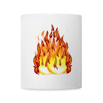 Flamme de feu Boule de feu Enfer Brûler Feu - Mug blanc - blanc - Devant