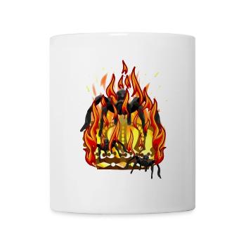 Feuer Flammen Spinnen Krone Königreich Fantasy - Tasse - Weiß - Vorne