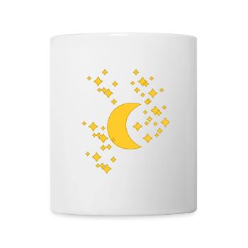Mond Nacht Himmel Sternenhimmel Sterne himmlisch - Tasse - Weiß - Vorne