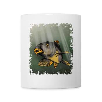 Karpfenfischen Unterwasserfisch-Design - Tasse - Weiß - Vorne