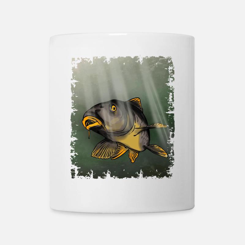 Conception de la pêche sous-marine à la carpe - Mug blanc - blanc