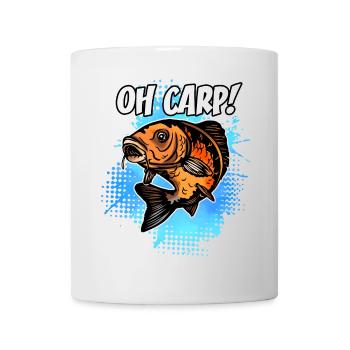 Oh Karpfen – lustiges Karpfenfischen-Design - Tasse - Weiß - Vorne