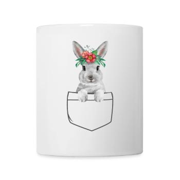 Rabbit Easter Flowers Rabbit Mom - Mug - white - Front