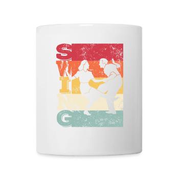Boogie Woogie Swing Dancing Retro Colors Vintage - Mug blanc - blanc - Devant