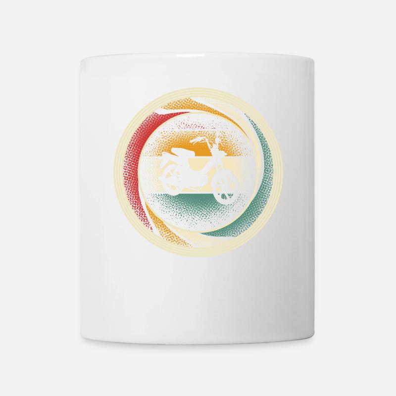 Cyclomoteur Mobylette Rider Retro Vintage - Mug blanc - blanc