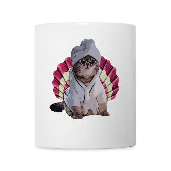 cool Cat in Spa - Tasse - Weiß - Vorne