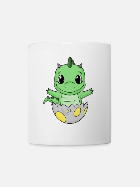 Naissance de bébé Oeuf Dino Naissance - Mug blanc - blanc