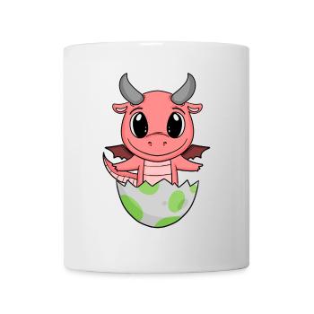 Naissance de bébé Oeuf Dragon Naissance - Mug blanc - blanc - Devant