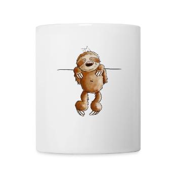 Paresseux traîne I Animaux effrayants I Paresseux - Mug blanc - blanc - Devant