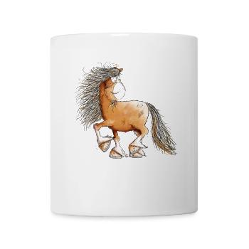 Drôle de cheval I Motif de cheval Amusant - Mug blanc - blanc - Devant