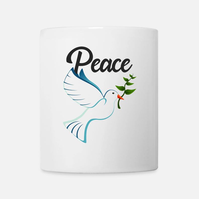 PEACE Friedenstaube - Tasse - Weiß
