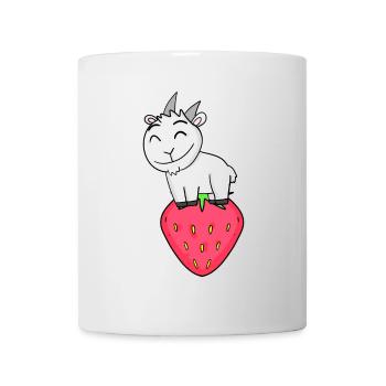 Bock on strawberry - goat goat - Mug - white - Front