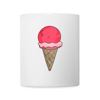 Eis - Tasse - Weiß - Vorne