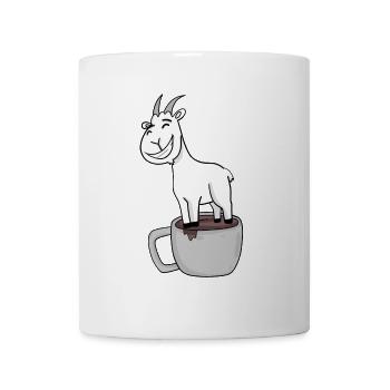 Bock auf Kaffee - Ziege Ziegenbock - Mug blanc - blanc - Devant