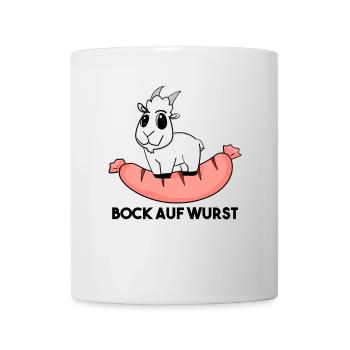 Bock auf Wurst - Ziege Ziegenbock - Tasse - Weiß - Vorne