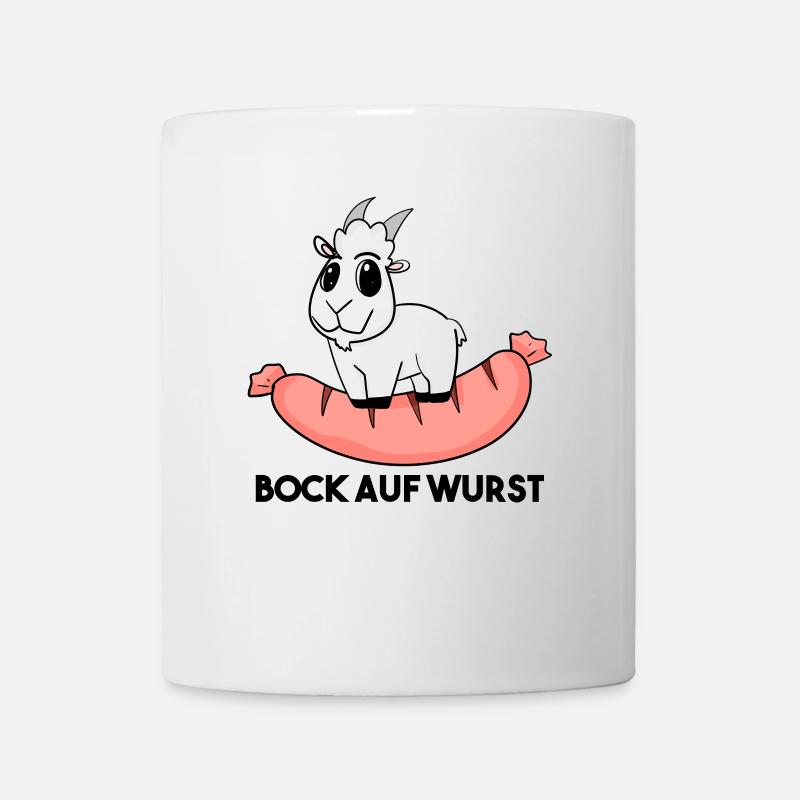 Bock auf Wurst - Ziege Ziegenbock - Tasse - Weiß