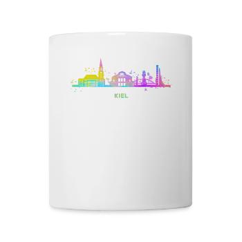 Kiel Skyline Colorful Kieler Northern Germany - Mug - white - Front