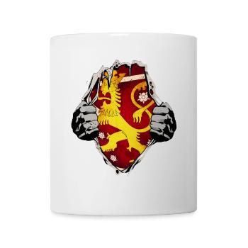 Lion de Finlande sous la chemise - Mug blanc - blanc - Devant
