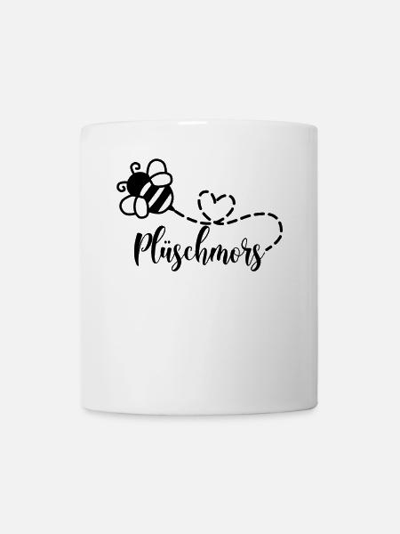 Plüschmors Plattdeutsch Ostfriesisch Hummel Biene - Tasse - Weiß