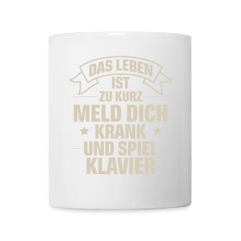Klavier - Tasse - Weiß - Vorne