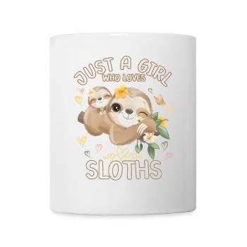 Sloth Baby Foul Just A Girl Who Loves Sloths - Mug - white - Front
