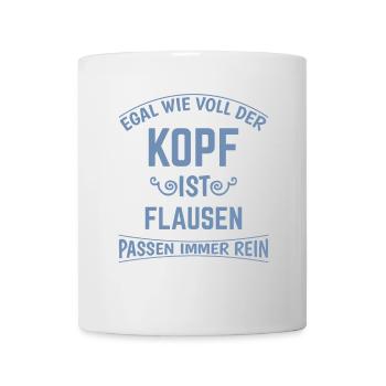 Lustige Sprüche Shirt für Kinder Funshirt FLAUSEN - Tasse - Weiß - Vorne