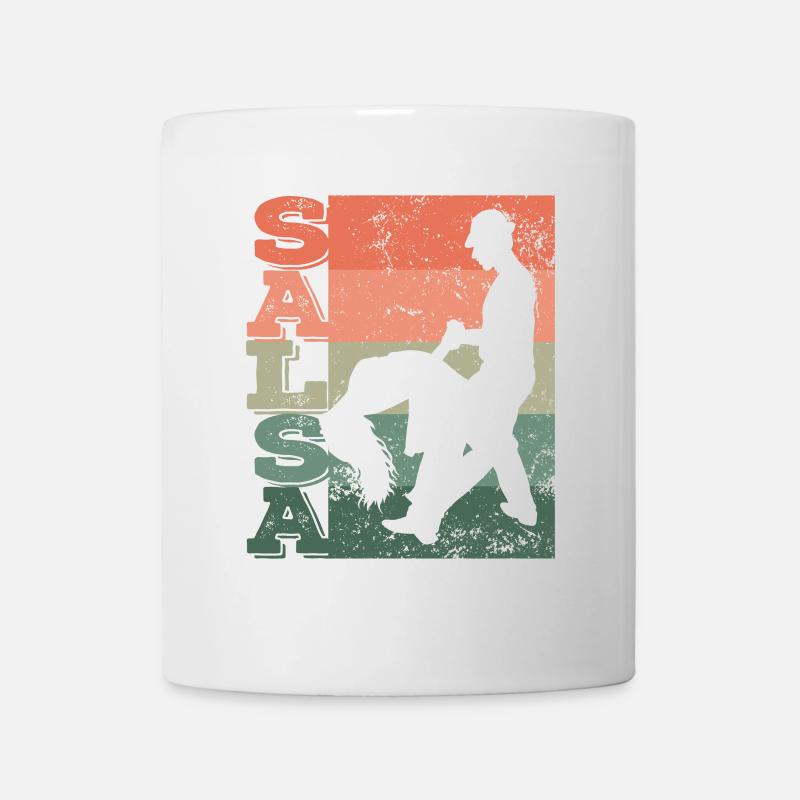 Salsa Dancing Couple Dance Latin American Vintage - Mug blanc - blanc