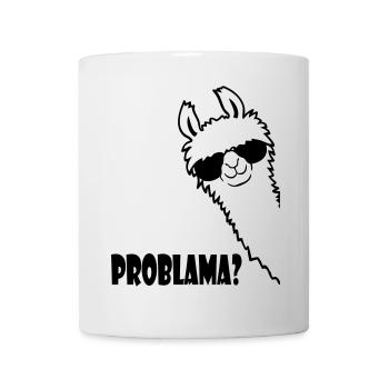 Lama Problama Frage - Tasse - Weiß - Vorne
