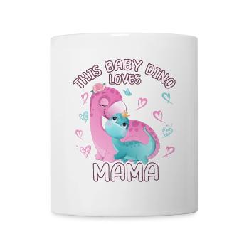 Mama Dino Babydino Brontosaurus - Tasse - Weiß - Vorne