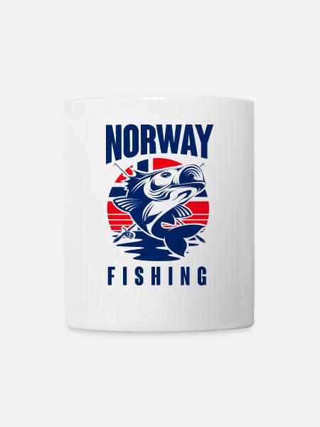 Norwegen Fischen Angeln Angler - Tasse - Weiß