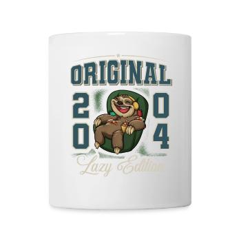 Année de naissance 2004 Anniversaire Paresseux 18e anniversaire - Mug blanc - blanc - Devant