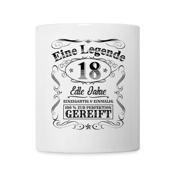 Legende 18 Jahre 18. Geburtstag Jungen Mädchen - Tasse - Weiß - Vorne