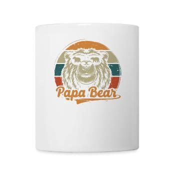 Father's Day Papabear Papa Retro Vintage Bear - Mug - white - Front