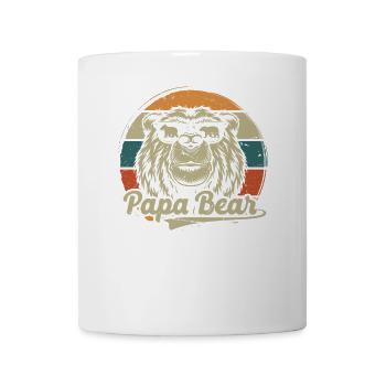 Papabear Father's Day Papa Retro Vintage - Mug - white - Front