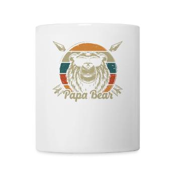 Father's Day Papabear Papa Retro Vintage - Mug - white - Front