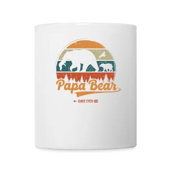 Father's Day Papabear Papa Retro Vintage - Mug - white - Front