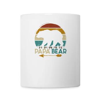 Father's Day Papabear Papa Retro Vintage - Mug - white - Front