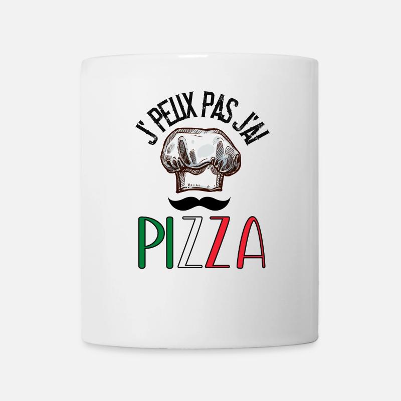 J' peux pas j'ai Pizza - Humour - Mug blanc - blanc