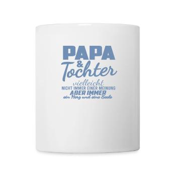 Familie Papa und Tochter Herz und Seele - Tasse - Weiß - Vorne