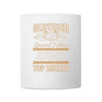 Oldtimer Baujahr 1973 Geboren Jahrgang Geburtstag - Tasse - Weiß - Vorne