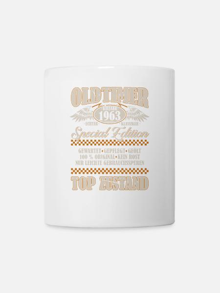 Oldtimer Baujahr 1963 Geboren Jahrgang Geburtstag - Tasse - Weiß