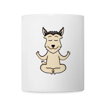 Yoga Hund Berger de Picardie - Tasse - Weiß - Vorne