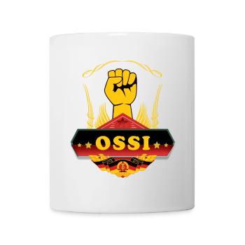 Ossi Opa Oma - DDR Ossi Ostdeutschland Geschenk - Tasse - Weiß - Vorne