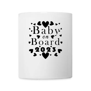 Baby 2023 Schwanger Schwangerschaft - Tasse - Weiß - Vorne